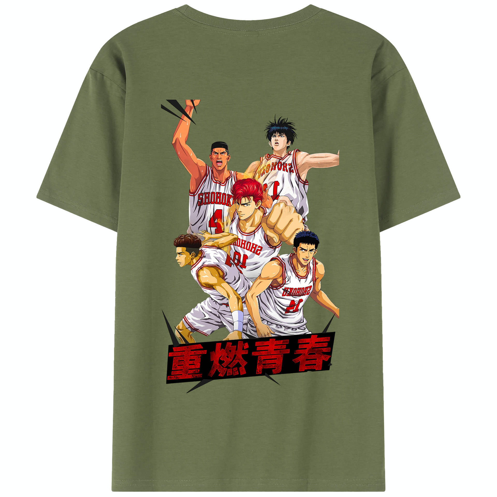SLAM DUNK／スラムダンク 綿100％半袖Tシャツ（背面プリント）